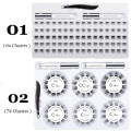 Miniatyrbild 6 av 10: 80 Clusters DIY Eye lash Extensions Kit 3D Individual 01(80 Clusters)