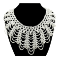 Miniatyrbilde 1 av 10: Lace Trim Collar Perle Fake Collar HVIT white