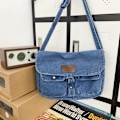 Miniatyrbillede 8 af 10: Denim Crossbody Taske Håndtasker MØRKEBLÅ Dark Blue