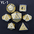 Pikkukuva 1 / 8: 7kpl/ set DND Metallioppa Polyhedral Noppa YL-1 YL-1 YL-1