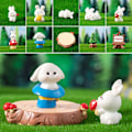Miniatyrbillede 6 af 10: Bunnies Miniature Figurine 3D Rabbit Ornament 06 06 06