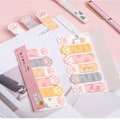 Miniatyrbillede 4 af 8: 3 stk Pink Cat Paw Sticky Notes Memo Pad Dagbog Stationære flager pink