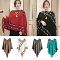 Pikkukuva 8 / 10: Mongolian Poncho Rhombic Stripe Tupsuhuivi KELTAINEN yellow