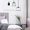 Miniatyrbillede 5 af 8: 2stk E27 Lampeholder Mini Pendelsæt Sort