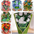 Miniatyrbillede 7 af 10: 3D pop-up buket papirblomster 2 2 2