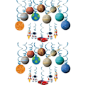Pikkukuva 1 / 5: 28kpl Space Hanging Swirls Koristeet kattoon riippuvat pyörteet . 28pcs
