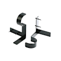 Pikkukuva 1 / 10: Verhotangon pidike Verhotangon pidike MUSTA 2 KPL 2 KPL Black 2Pcs-2Pcs