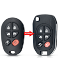 Miniatyrbilde 1 av 10: Ekstern bilnøkkelskall Bilnøkkelveske 6 KNAPPER 6 KNAPPER 6 Buttons