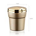 Miniatyrbilde 2 av 10: Bilaskebeger Med LED-lys GULL Gold
