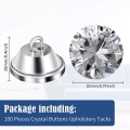 Miniatyrbillede 4 af 4: 100 stk rhinestone krystal polstring knapper imitere diamant