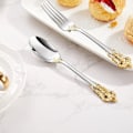 Pikkukuva 4 / 8: 4 kpl ruostumatonta terästä Retro astiasto ruostumatonta set large fork