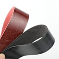 Miniatyrbillede 6 af 9: Læderrem Blank Overflade Læder Strip SORT 3,75CM black 3.75cm