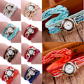 Miniatyrbillede 4 af 8: Quartz Watch Rhinestone Armbåndsur BLÅ blue