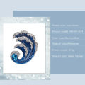 Pikkukuva 5 / 10: Blue Ocean Wave rintakoru naisten rintaneulat BLUE 2 2 Blue 2-2