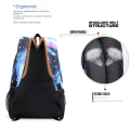 Miniatyrbilde 3 av 9: 3-delt Set Stitch Ryggsekk Skulderryggsekk Canvas SORT B ​​B BLACK B