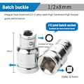 Miniatyrbilde 1 av 10: Ratchet Sokkel Adapter Sokkel Hex Bit Adapter 1/2-8MM02 02 1/2-8mm02