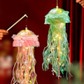 Miniatyrbillede 4 af 6: Farve Vandmænd Lampe Vandmænd Form Lanterne GRØN Green