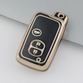 Miniatyrbilde 1 av 10: Bilnøkkeletui Nøkkelvesken Deksel SVART 3 BUTTON-A 3 BUTTON-A Black 3 Button-A-3 Button-A