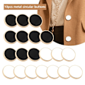 Miniatyrbilde 4 av 10: 10 Stk Metallknapper Hodeplagg Clip SORT 11MM Black 11mm