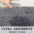 Miniatyrbild 9 av 10: Badrumsmatta Rektangulär Badmatta MÖRKGRÅ Dark Grey