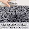 Miniatyrbillede 9 af 10: Badetæppemåtte Rektangulær Bademåtte MØRKEGRÅ Dark Grey