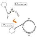 Pikkukuva 9 / 10: Kukkarokehys Kiss Clasp Kukkaro lukkokehys SILVER silver