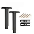 Miniatyrbillede 1 af 10: 1/2 Stk Justerbar Møbel Ben Højde Kontrol SORT 2 STK 2 STK black 2pcs-2pcs