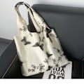 Miniatyrbild 7 av 10: Axel Canvas Bag Tote Bag Mesh Axelväskor