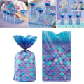 Miniatyrbillede 3 af 9: 50/100 STK Mermaid Tails Cookie slikposer 100 STK 100 STK 100PCS