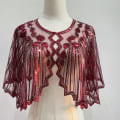 Miniatyrbillede 3 af 6: Flapper Sjal Sjal Beaded SORT Black