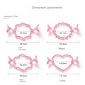 Pikkukuva 2 / 10: Tiivisteen kiinnitysleiman muotokiinnitin PUUNKAINEN TYYPPI A TYYPPI A pink Type A-Type A