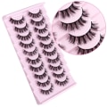 Miniatyrbild 2 av 10: 10 Par Cluster Lashes Russian Strip Lashes D03 D03 D03