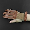 Miniatyrbillede 6 af 9: Bueskydningshandsker 3 Finger Tab Guard SORT Black