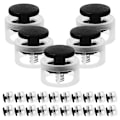 Miniatyrbillede 6 af 10: 50 stk. Snorrebøjle Reb Klemme SORT 50 STK 50 STK Black 50Pcs-50Pcs