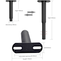 Miniatyrbillede 2 af 10: 1/2 Stk Justerbar Møbel Ben Højde Kontrol SORT 2 STK 2 STK black 2pcs-2pcs