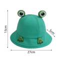Miniatyrbillede 3 af 10: Sød Hat Frog Bucket Hat SORT Black