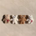 Miniatyrbillede 4 af 10: 2 STK Bear Køleskab Klistermærke 3D Plys Decals 3 3 3