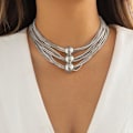 Miniatyrbillede 5 af 10: Chunky Choker Halskæde Chunky Chain Halskæde MULTICOLOR Multicolor