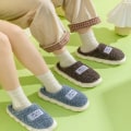 Miniatyrbild 8 av 10: Fuffy Fur Tofflor Plysch Flat Tofflor GRÅ 42-43 Grey 42-43