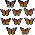 Pikkukuva 1 / 8: perhonen applikaatiot Butterfly Patches kirjailtu perhonen