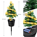 Miniatyrbillede 2 af 9: Solar Juletræ Jul LED Lys Træ FARVE LYS FARVE COLOR LIGHT
