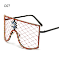 Pikkukuva 1 / 10: Rhinestone Mesh lasit Y2K aurinkolasit C07 C07 C07