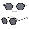 Miniatyrbillede 7 af 10: Små polygonale solbriller Punk Shades SORT LEOPARD-GRÅ SORT Black Leopard-Grey