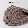 Miniatyrbild 2 av 10: Fleece Warm Stickad Hat Manschettstickad Beanie MÖRKGRÅ dark grey