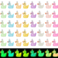 Pikkukuva 1 / 4: 100 kpl Luminous Duck Charms helmiä Luminous Mini Resin Ducks