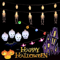 Pikkukuva 9 / 9: Halloween LED String Light Pumpkin Lamp 3 3 3
