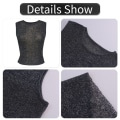 Miniatyrbillede 6 af 10: T-shirt af gennemsigtig mesh til kvinder SORT L L Black L-L