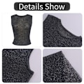Pikkukuva 6 / 10: Naisten Crop Topit läpinäkyvä mesh T-paita MUSTA SS Black S-S