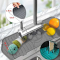 Miniatyrbillede 8 af 10: Vandhane Absorberende måtte Silikone drænpude SORT L black L