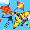Miniatyrbild 8 av 10: Plastic Fighter Kite Large Plane Kites 2 2 2